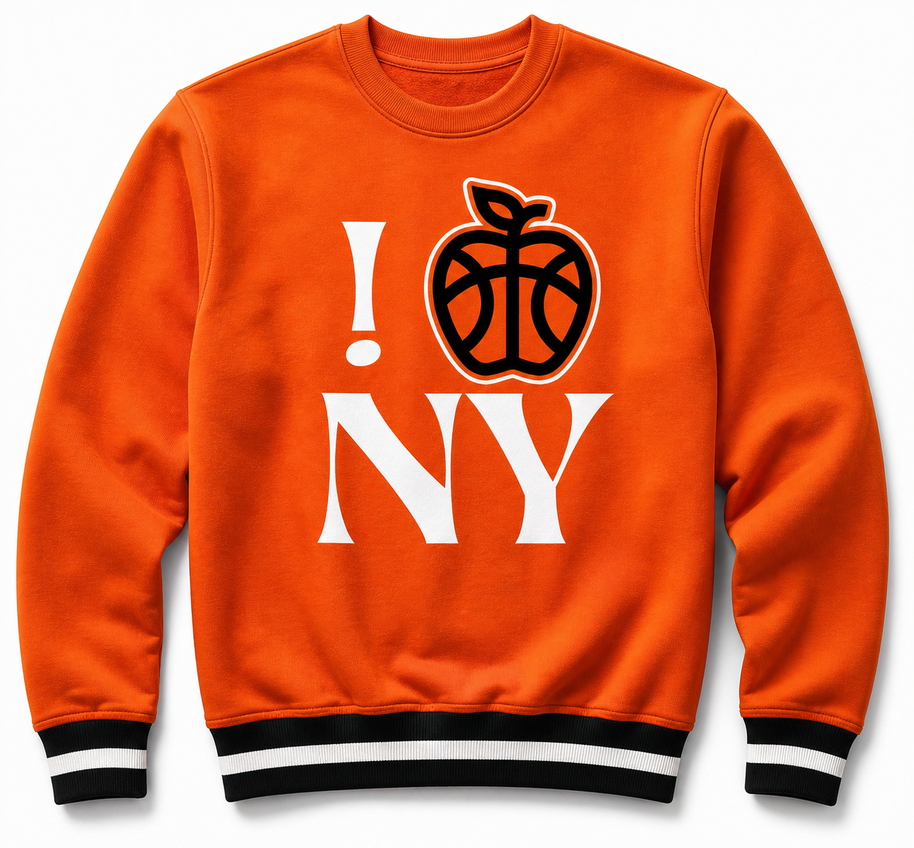 Apple I LOVE NY Crew Satin and Chenille Applique
