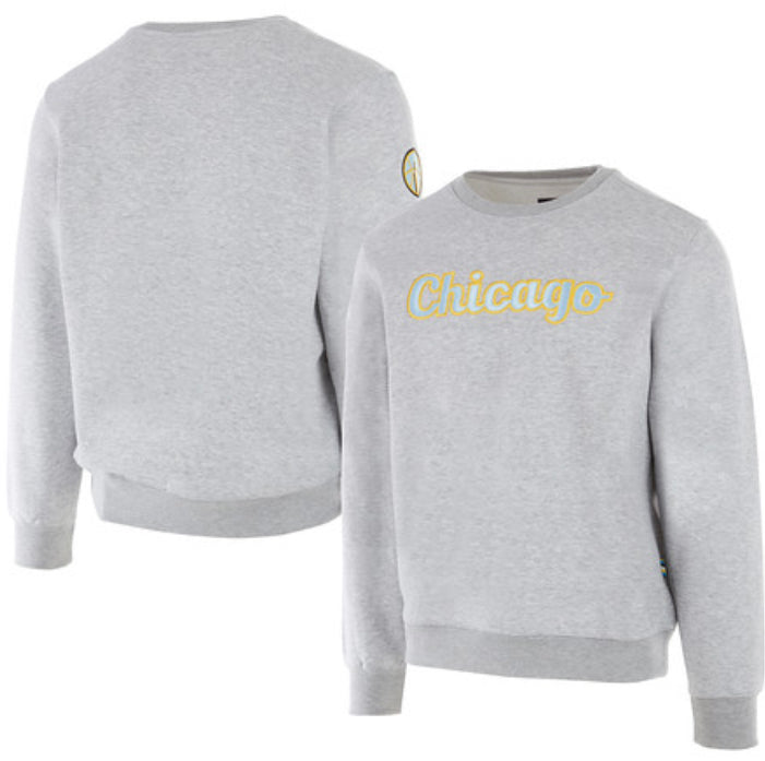 Chicago Sky Satin Applique Core Crew