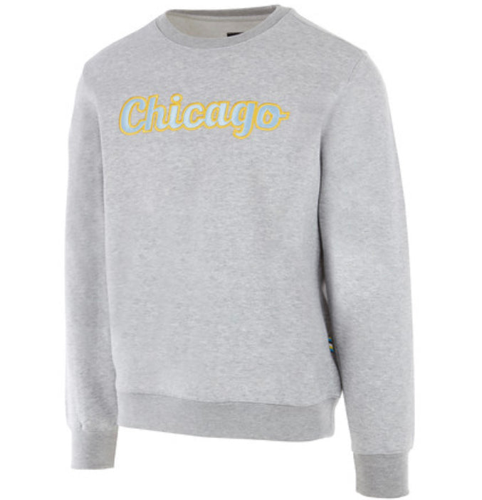 Chicago Sky Satin Applique Core Crew