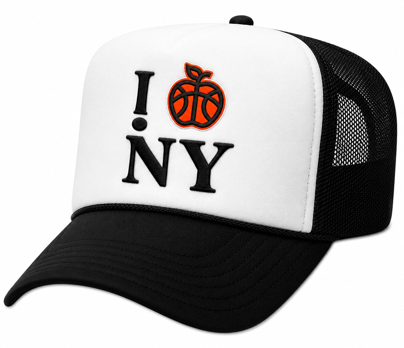 Apple I LOVE NY Trucker Hat White & Black